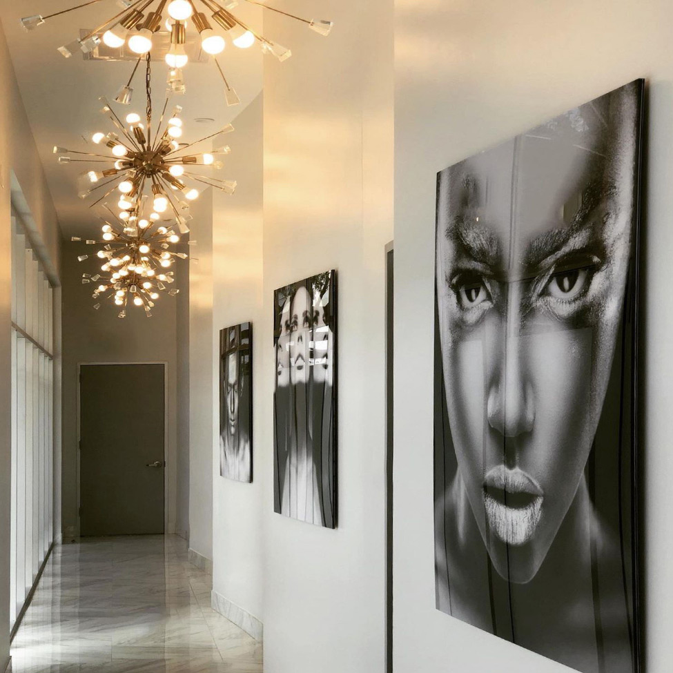 Hallway with Acrylic Prints