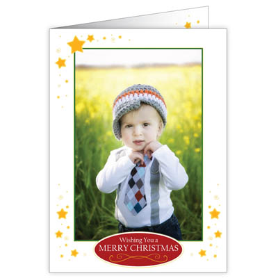 P104v Wishing You a Merry Christmas Holiday Card Design