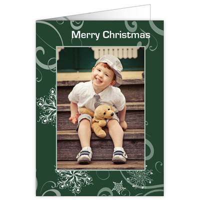 P150v Ornate Snowflakes Holiday Card Design