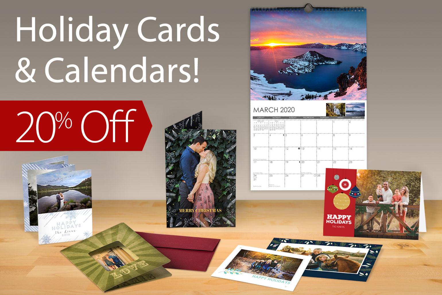 20% Off% Off Holiday Cards & Calendars!